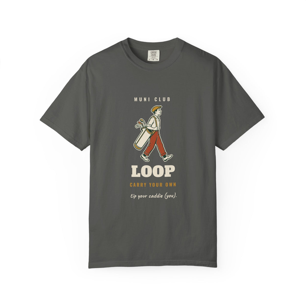 Loop Tee in Pepper, front view