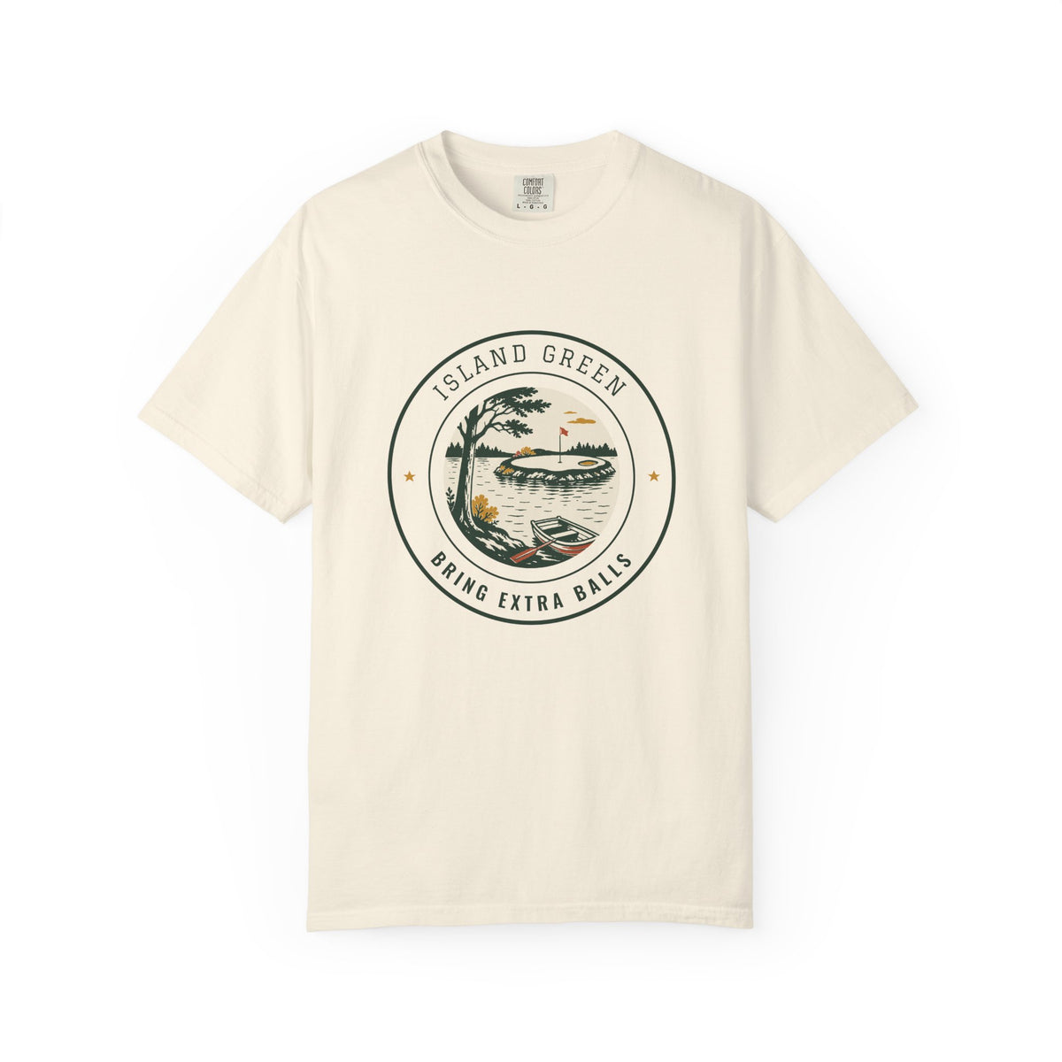 Island Green Tee in Ivory, front view