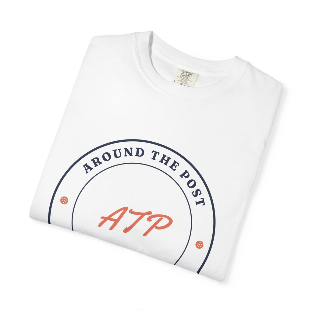 Around the Post Tee in White, folded