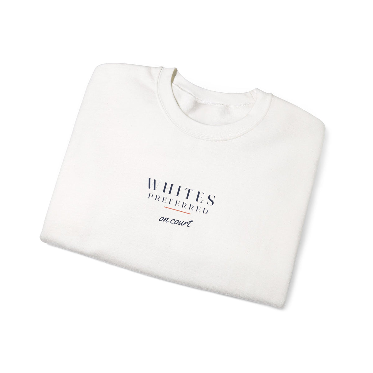 Whites Preferred Crewneck in White, folded