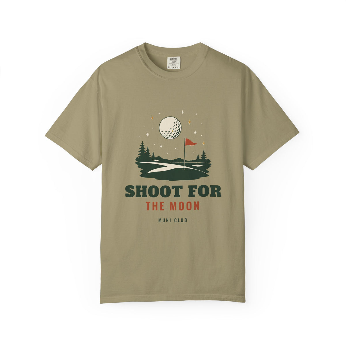 Shoot for the Moon Tee in Khaki, front view