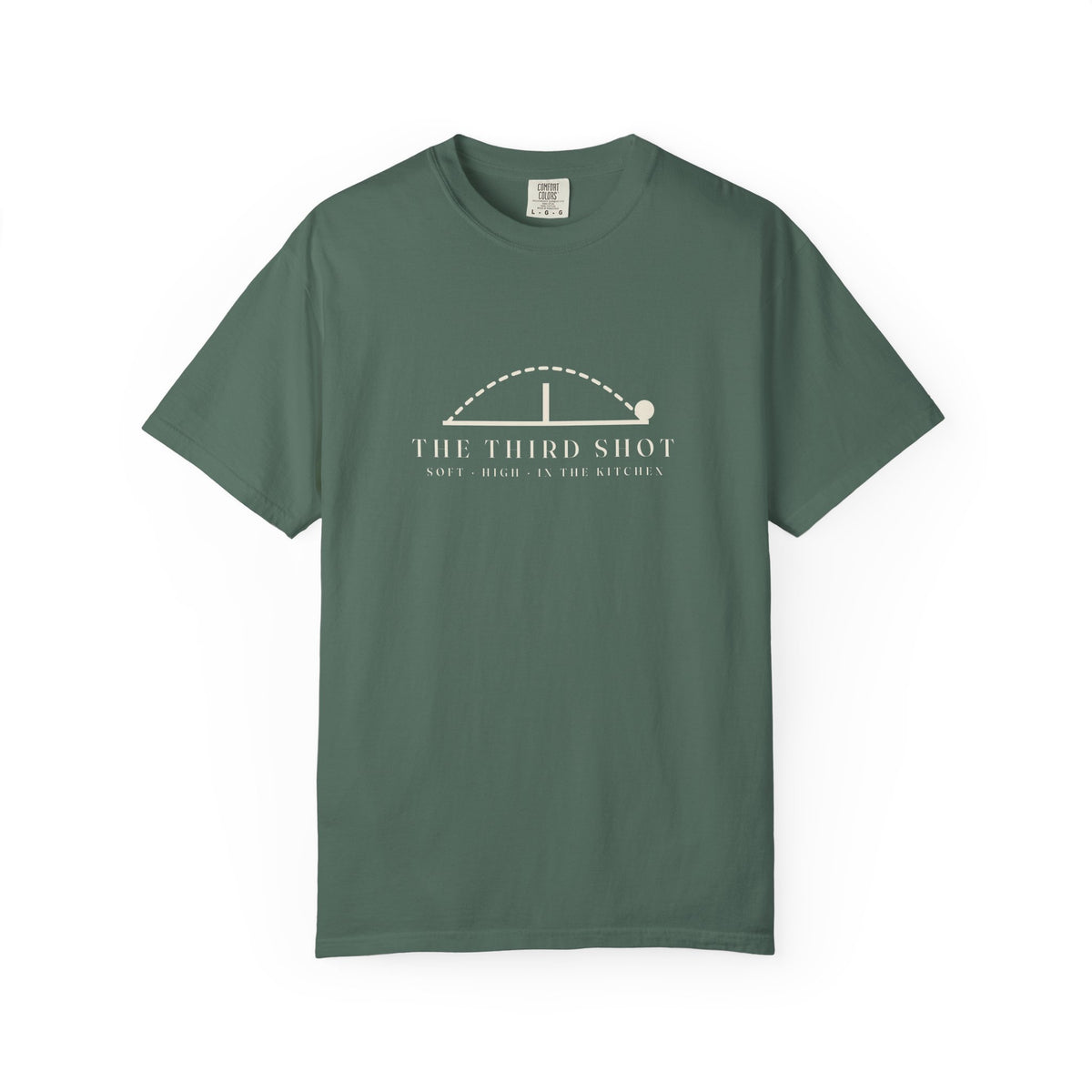 The Third Shot Tee in Blue Spruce, front view