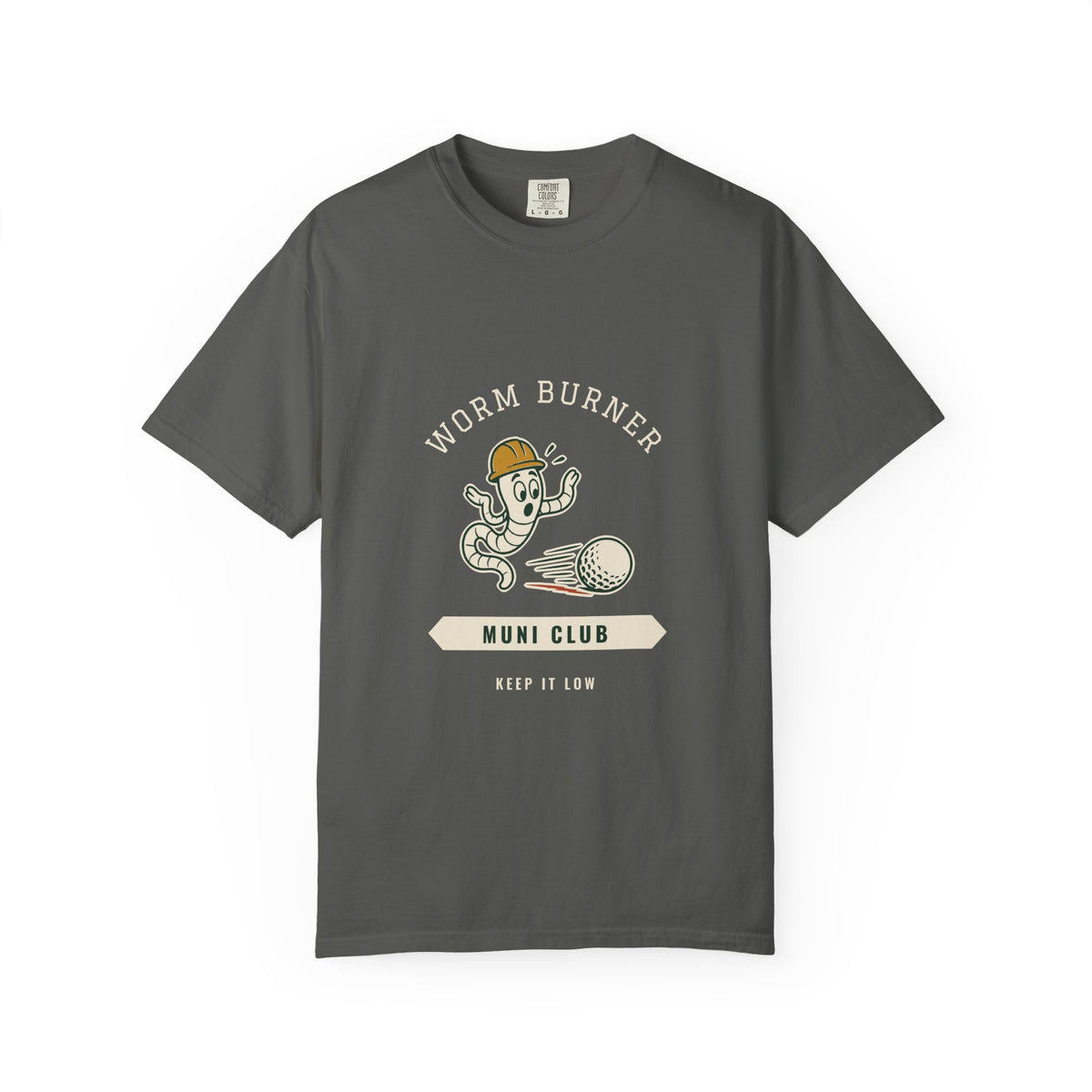 Worm Burner Tee in Pepper, front view