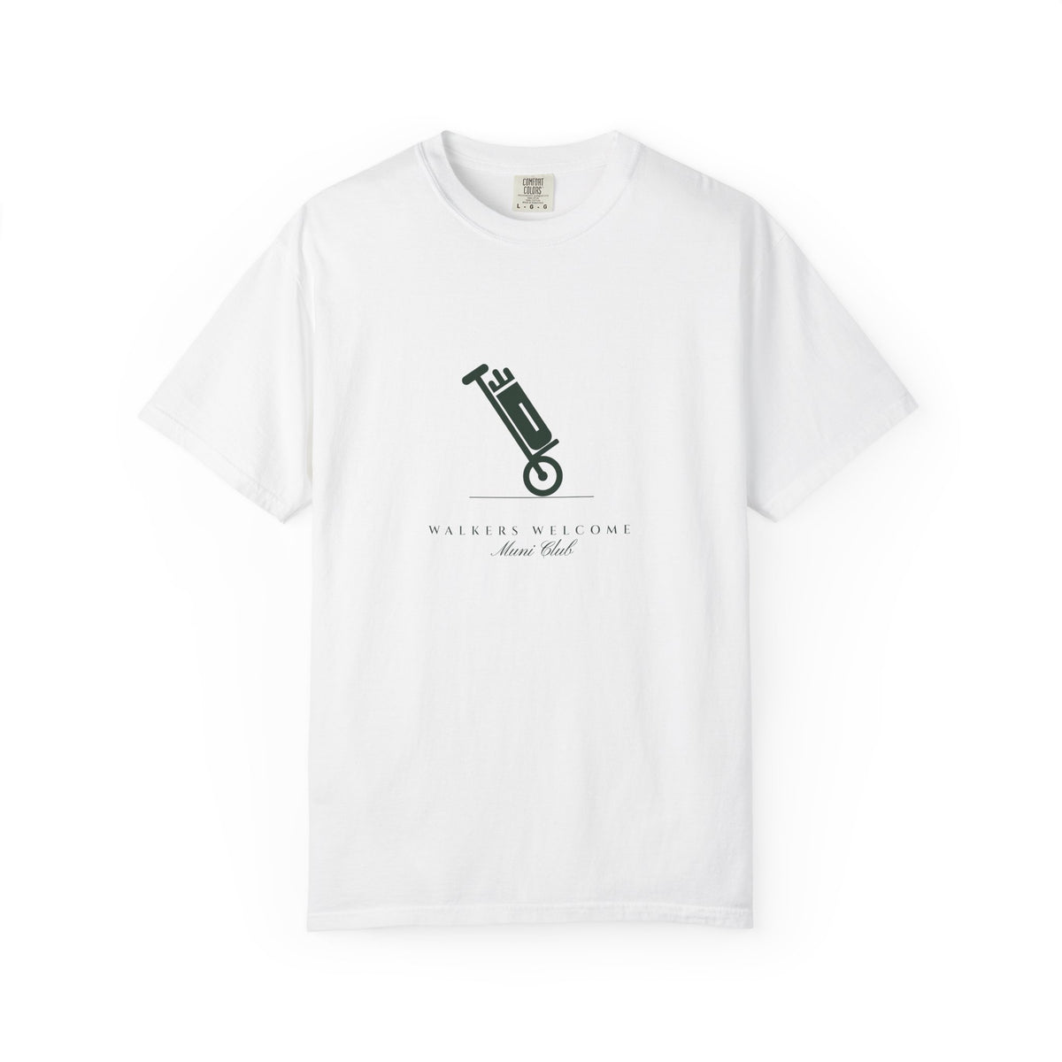 Walkers Welcome Tee in White, front view