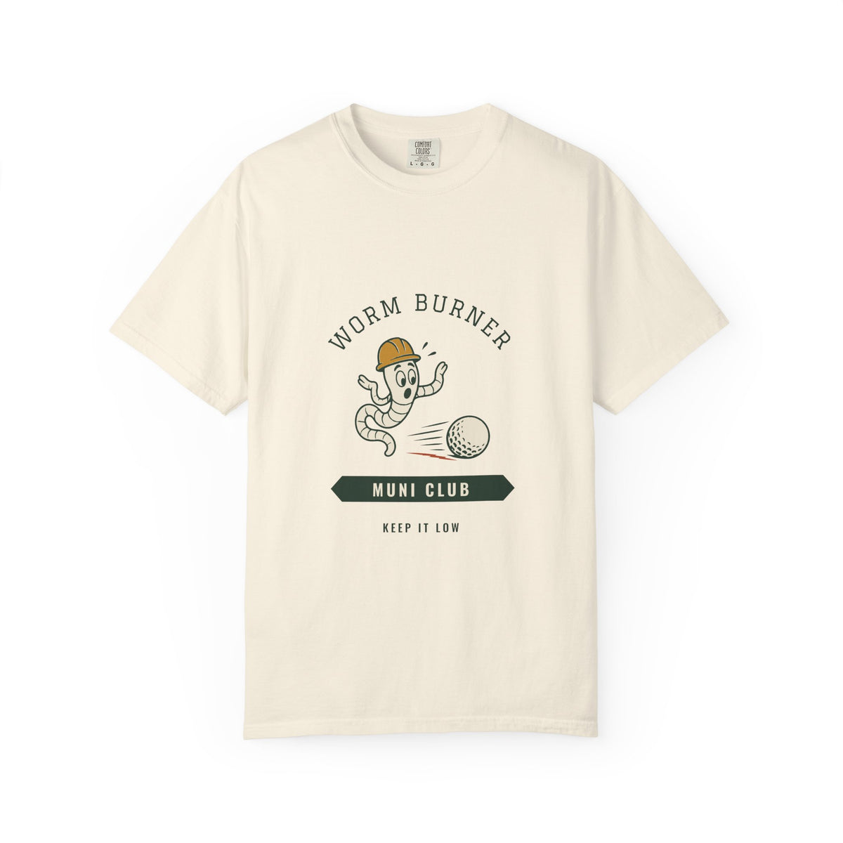 Worm Burner Tee in Ivory, front view