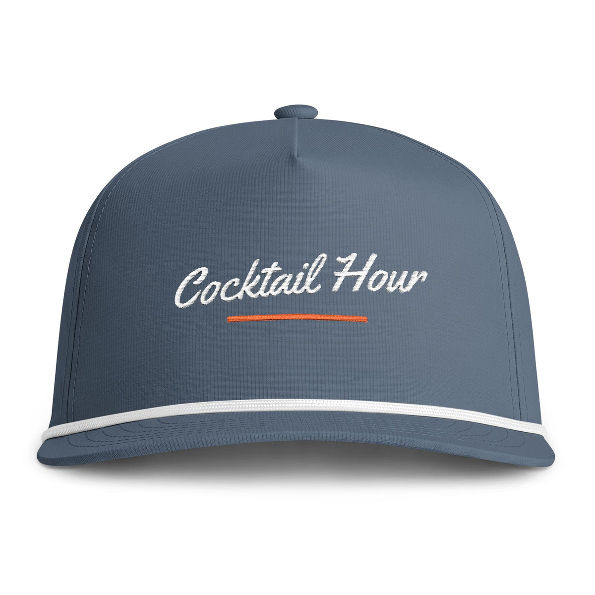 Cocktail Hour Rope Cap in Blue Jean, front view