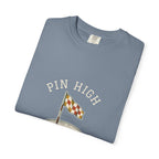 Pin High Tee in Blue Jean, folded
