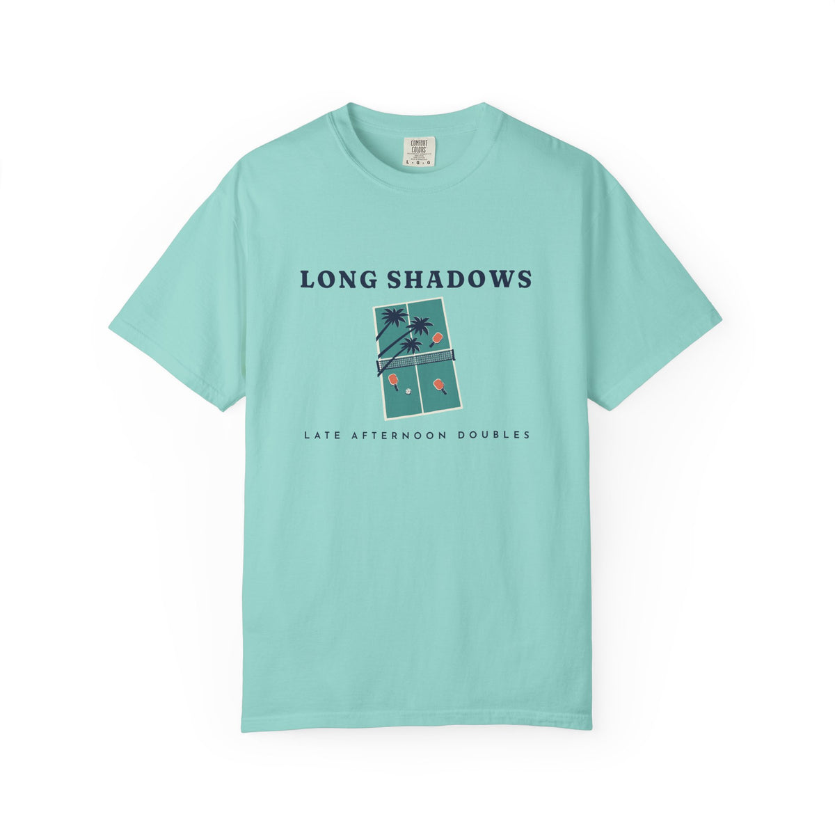 Long Shadows Tee in Chalky Mint, front view