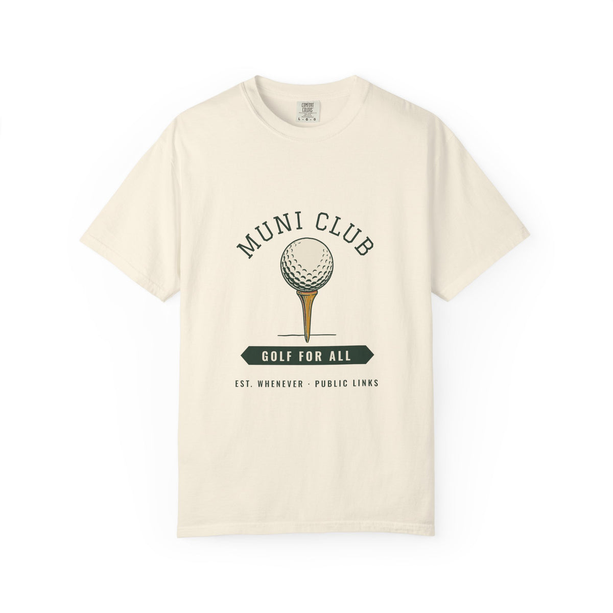 Golf for All Tee in Ivory, front view