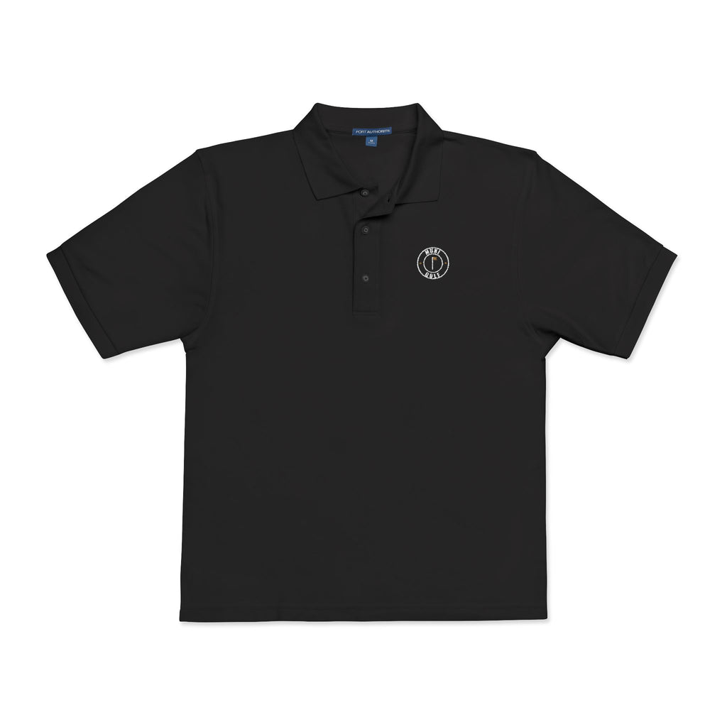 Muni Golf Seal Polo in Black, front view