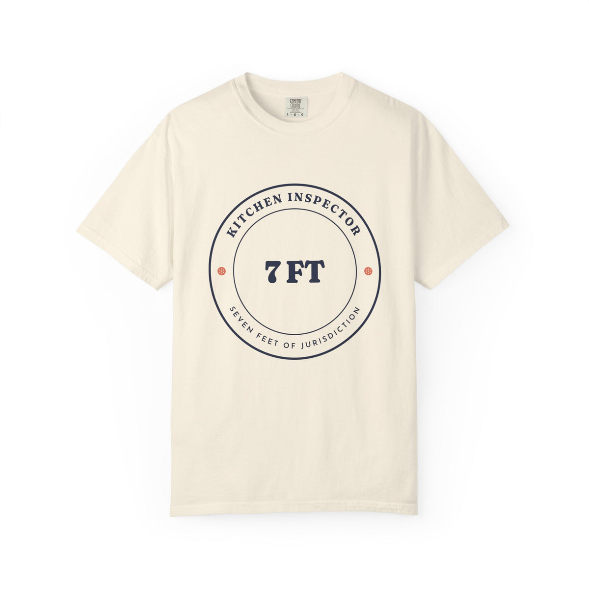 Kitchen Inspector Tee in Ivory, front view