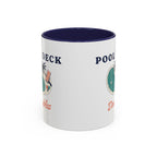 Pool Deck Doubles Mug in Navy, corner view