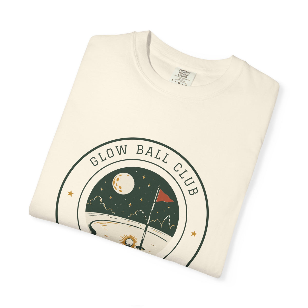 Glow Ball Club Tee in Ivory, folded
