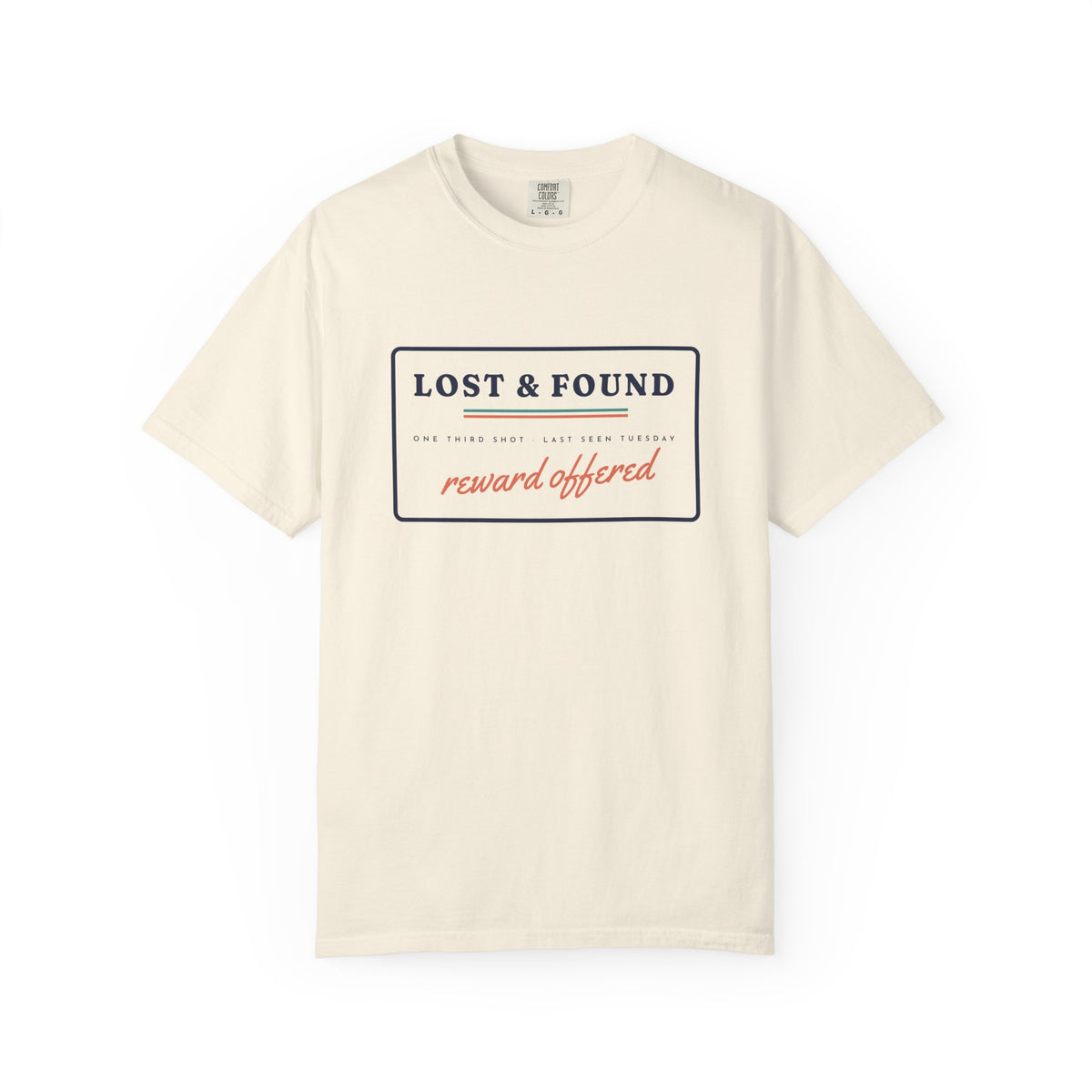 Lost & Found Tee in Ivory, front view