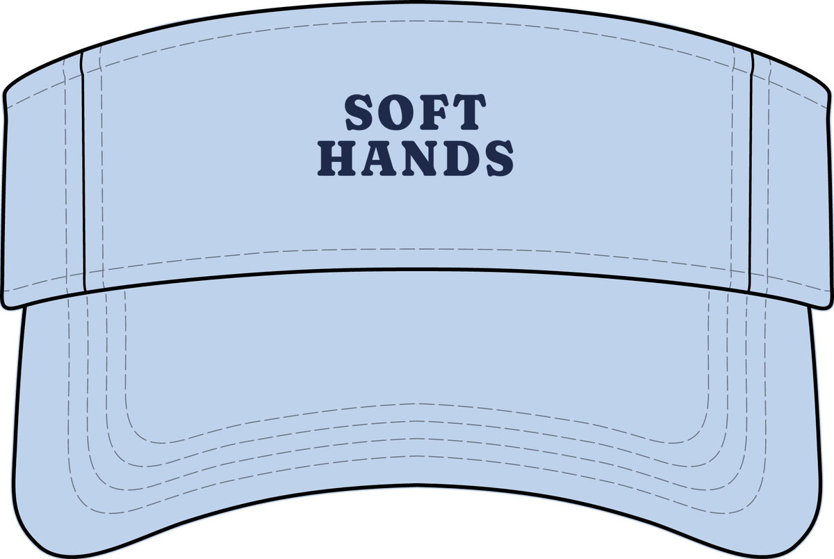 Soft Hands Visor in Baby Blue, front view