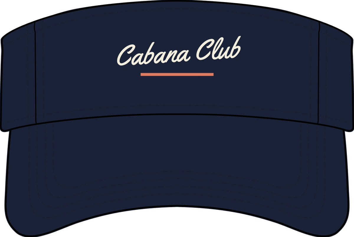 Cabana Club Visor in Navy, front view