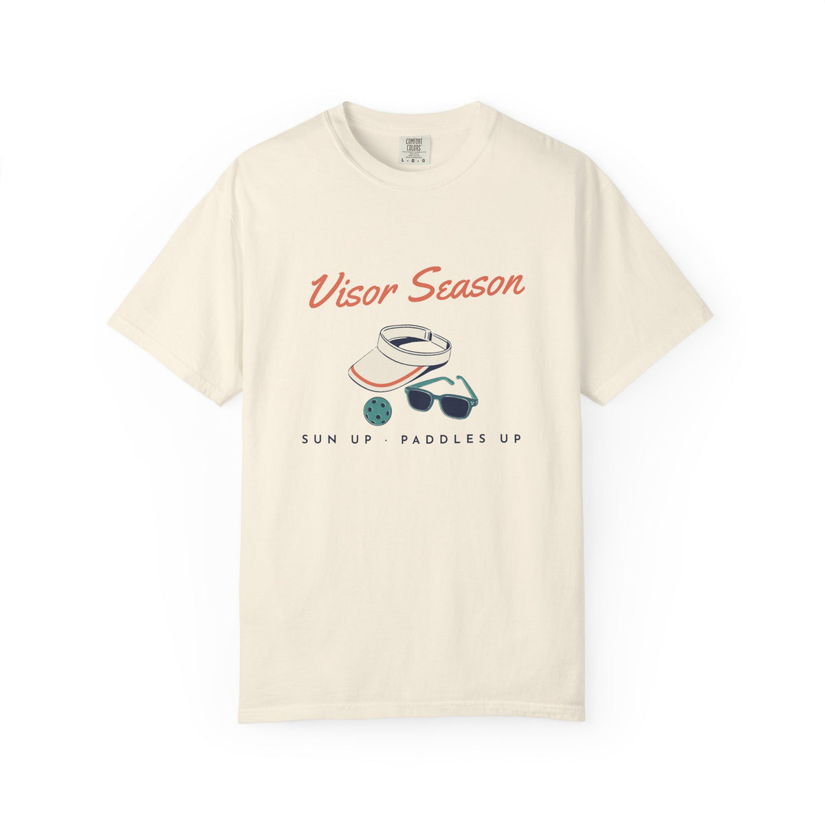 Visor Season Tee in Ivory, front view
