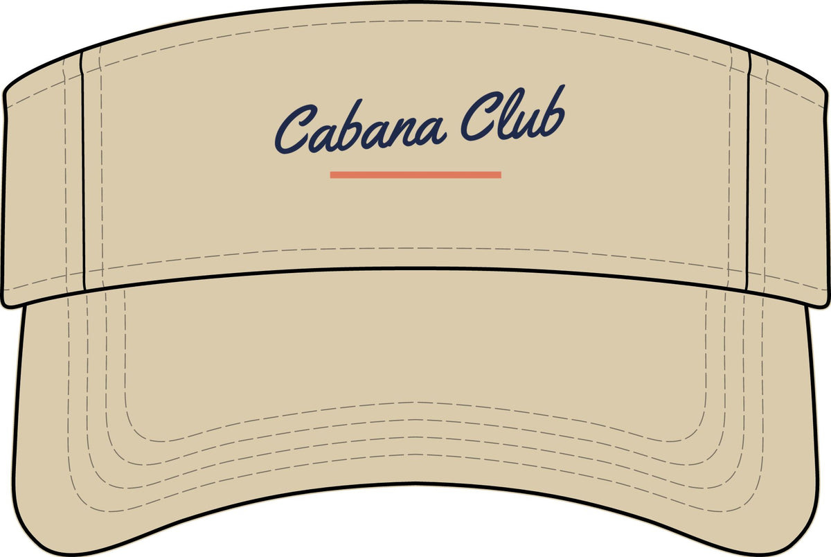 Cabana Club Visor in Stone, front view
