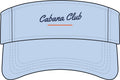 Cabana Club Visor in Baby Blue, front view