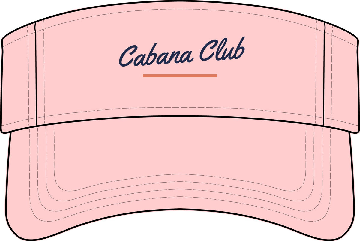 Cabana Club Visor in Pink, front view
