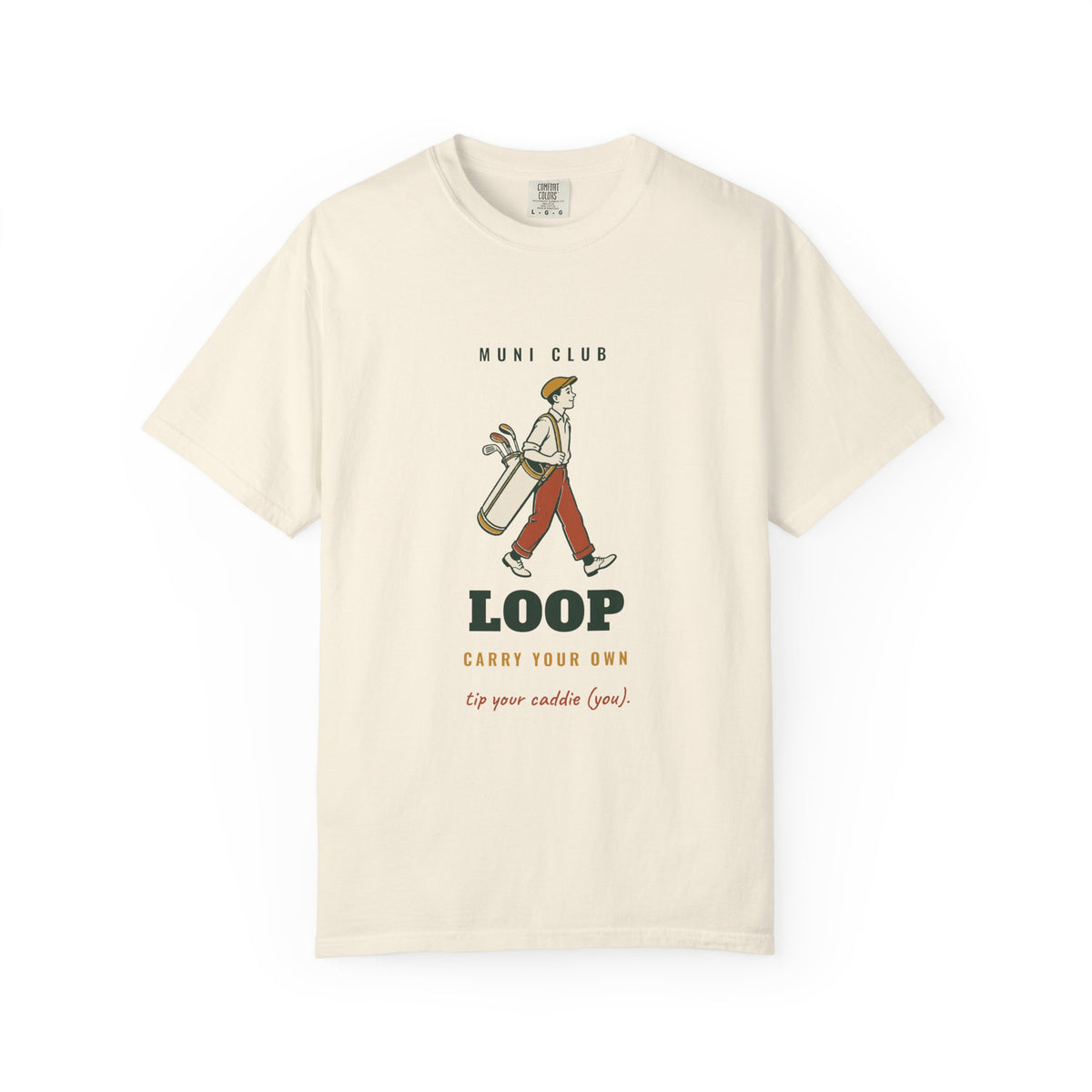 Loop Tee in Ivory, front view