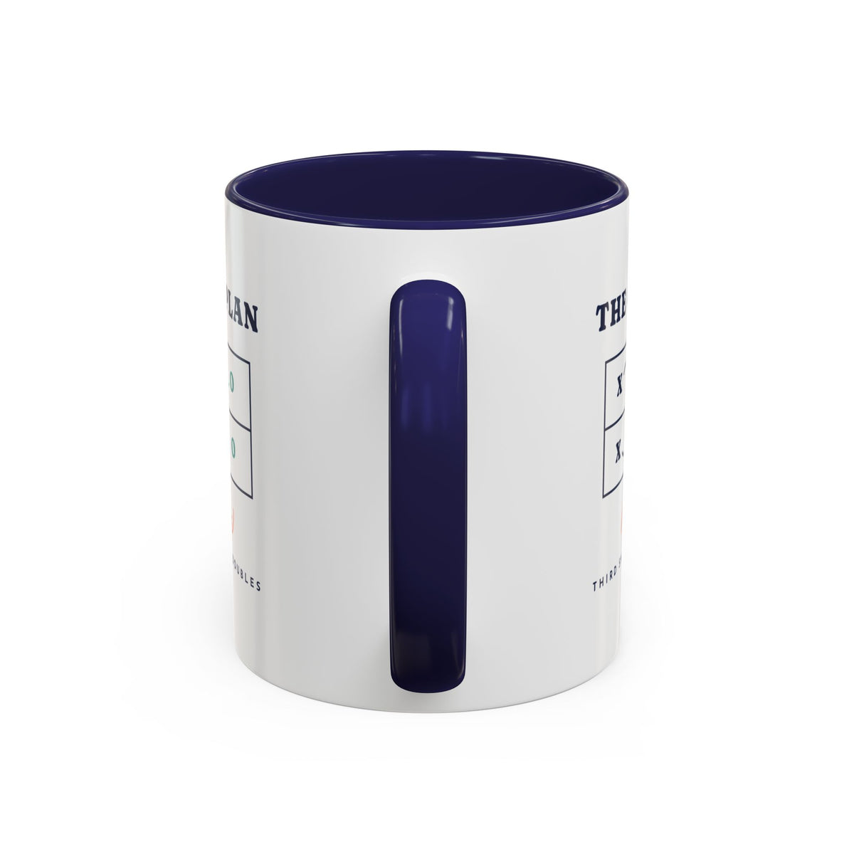The Game Plan Mug in Navy, handle view