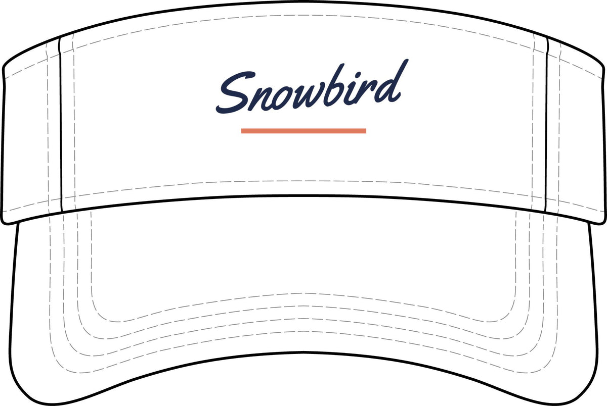 Snowbird Visor in White, front view