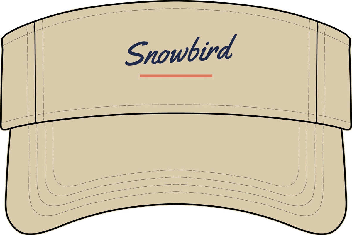 Snowbird Visor in Stone, front view