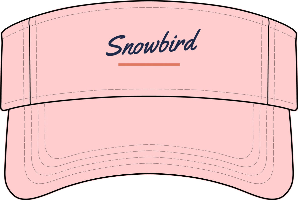 Snowbird Visor in Pink, front view