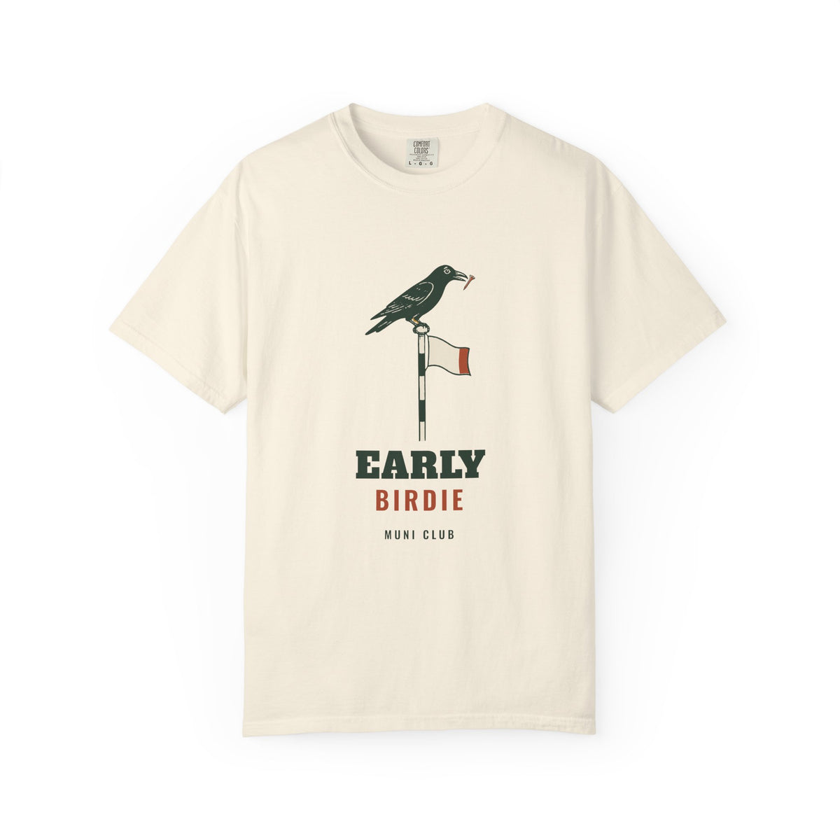 Early Birdie Tee in Ivory, front view