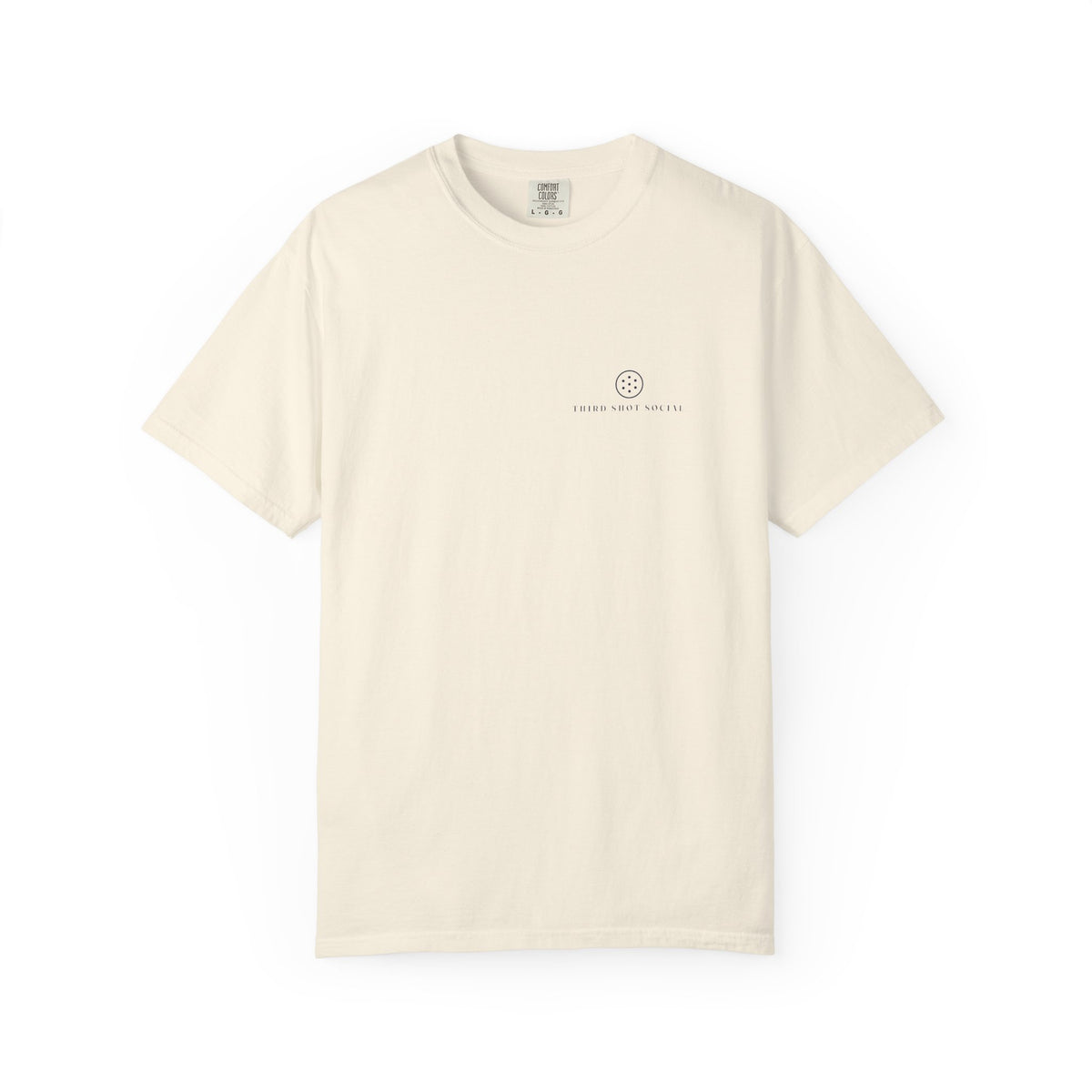 Ball Mark Tee in Ivory, front view