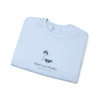 Palm Court Crewneck in Light Blue, folded