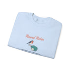 Round Robin Crewneck in Light Blue, folded