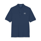 MC Monogram Polo in Navy, embroidery close-up