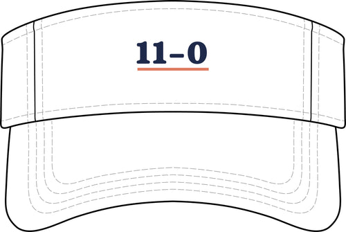 11–0 Visor in White, front view