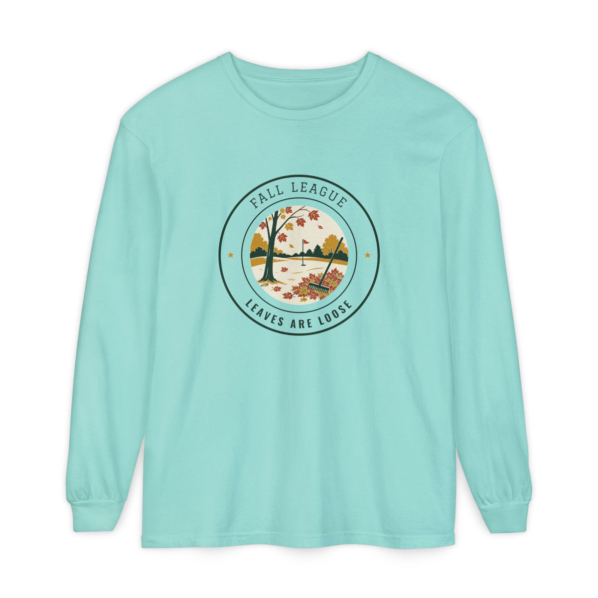 Fall League Long Sleeve Tee in Chalky Mint, front view