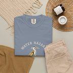 Water Hazard Tee in Blue Jean, flat lay