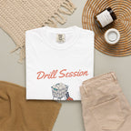 Drill Session Tee in White, flat lay