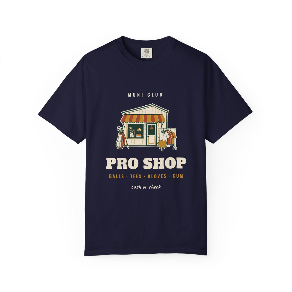 Pro Shop Tee in True Navy, front view
