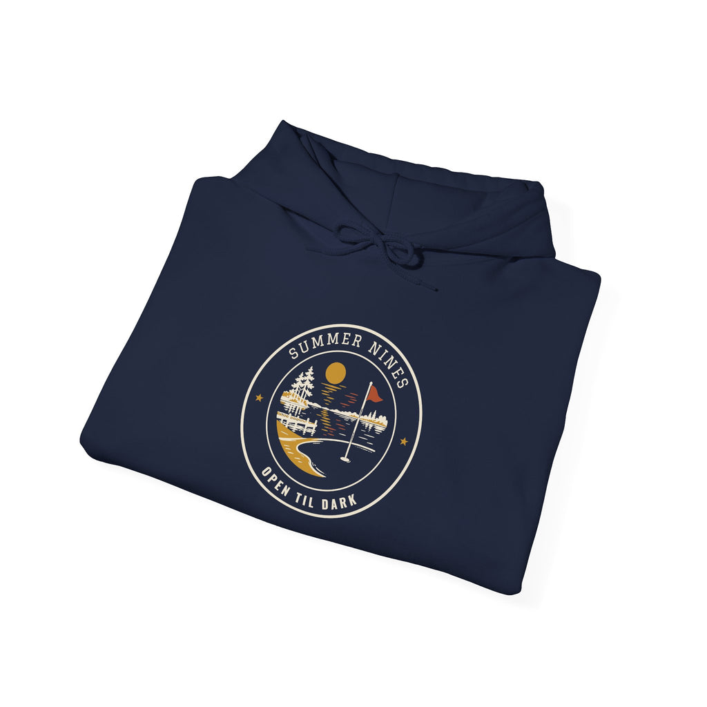 Summer Nines Hoodie in Navy, folded