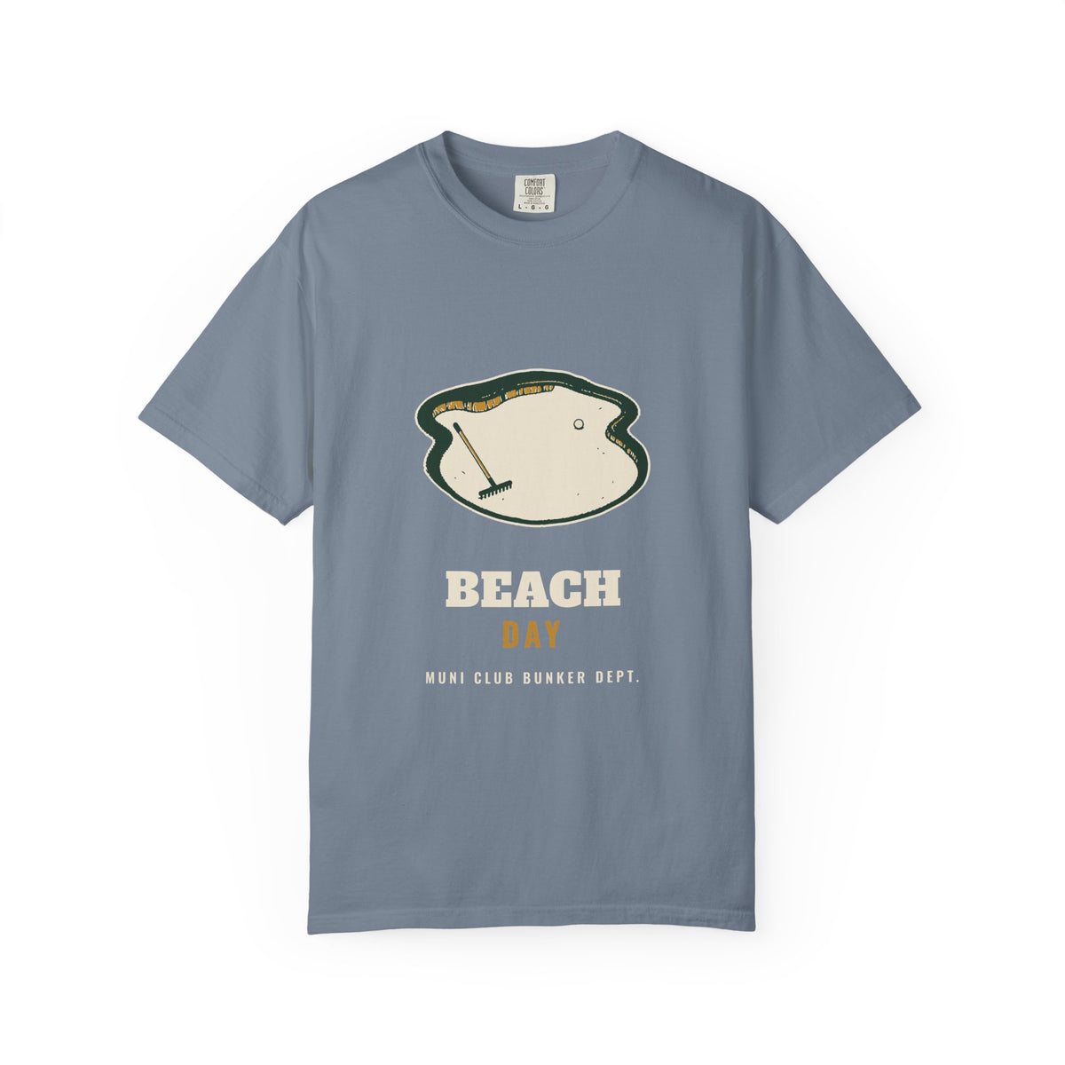 Beach Day Tee in Blue Jean, front view