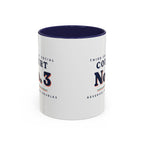 Court No. 3 Mug in Navy, corner view