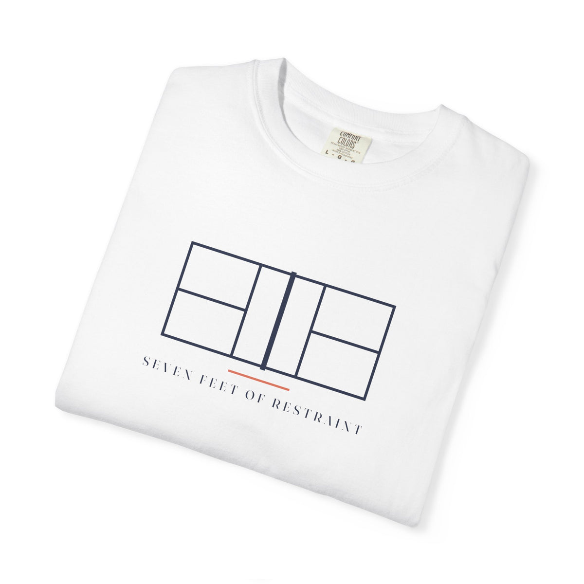 Net Line Tee in White, folded