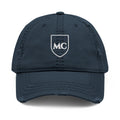 MC Shield Dad Hat in Dark Navy, front view
