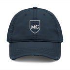 MC Shield Dad Hat in Dark Navy, front view