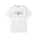 Net Line Tee in White, front view