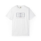 Net Line Tee in White, front view