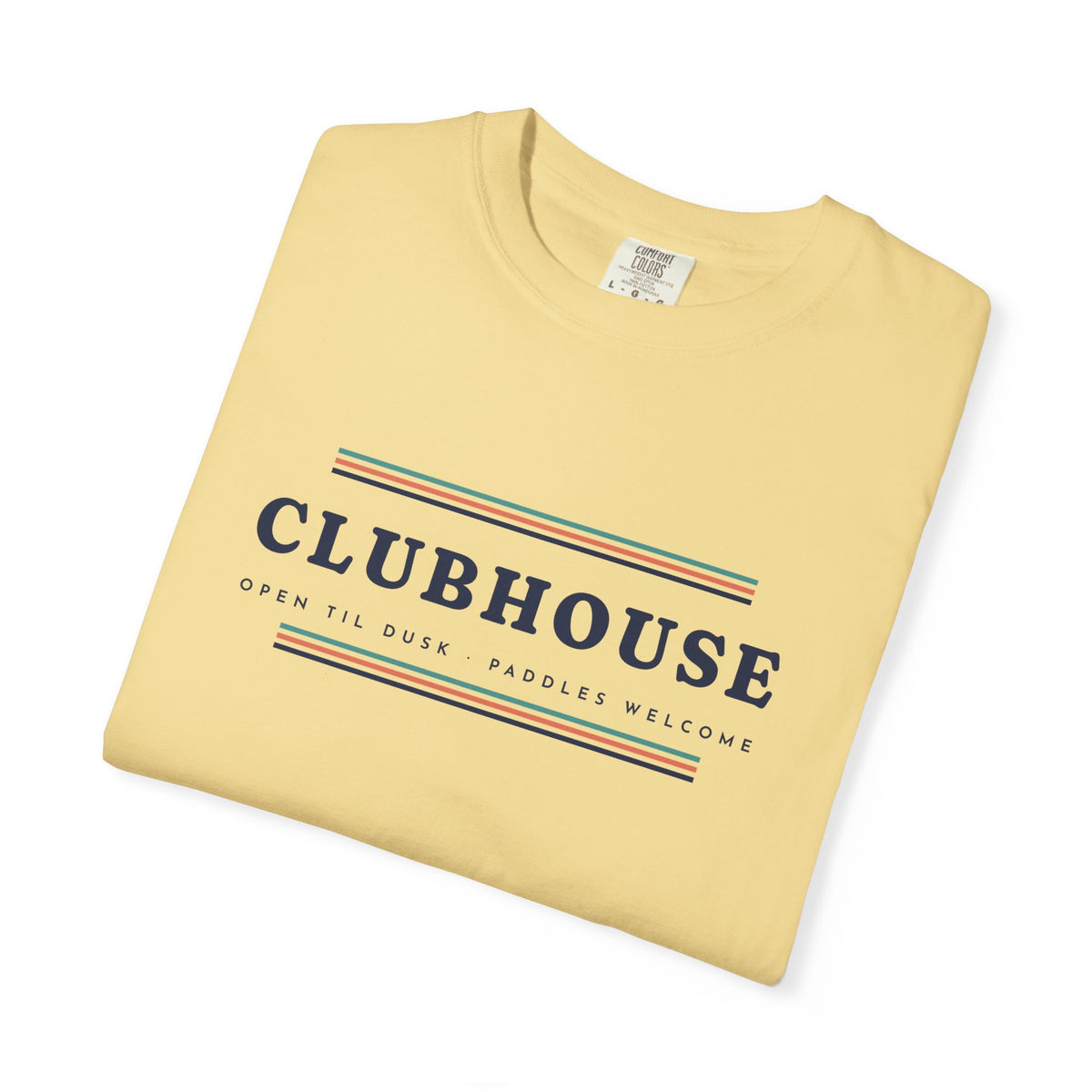 Clubhouse Tee in Butter, folded