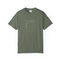 Tee Sheet Tee in Moss, front view