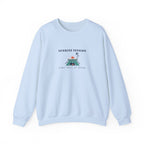 Sunrise Session Crewneck in Light Blue, front view
